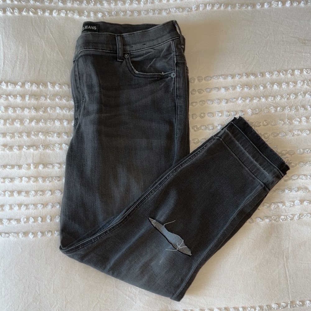 Express | Distressed High Rise Jean Ankle Legging, 16S